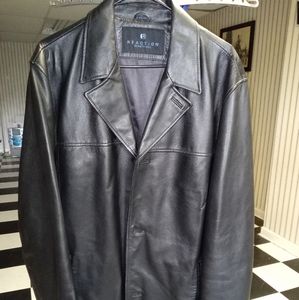Size L Men's Black Kenneth Cole Leather Jacket